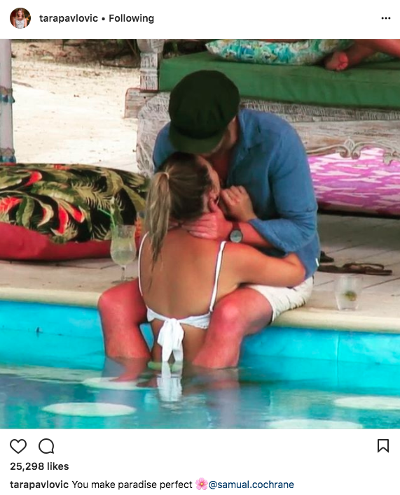 Tara also shared a sweet picture of the pair kissing recently. Source: Instagram / tarapavlovic