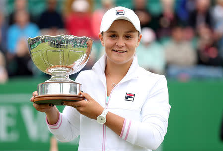 Tennis - WTA International - Nature Valley Open - Nottingham Tennis Centre, Nottingham, Britain - June 17, 2018 Australia's Ashleigh Barty after victory in her final match against Johanna Konta of Great Britain Action Images via Reuters/Peter Cziborra