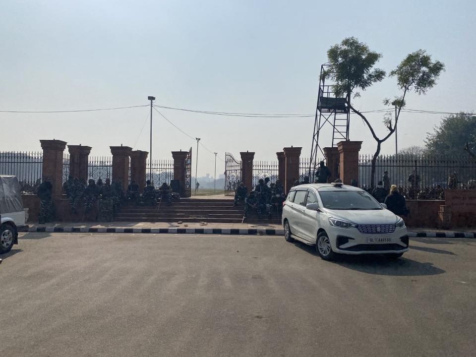 Security forces at Red Fort.