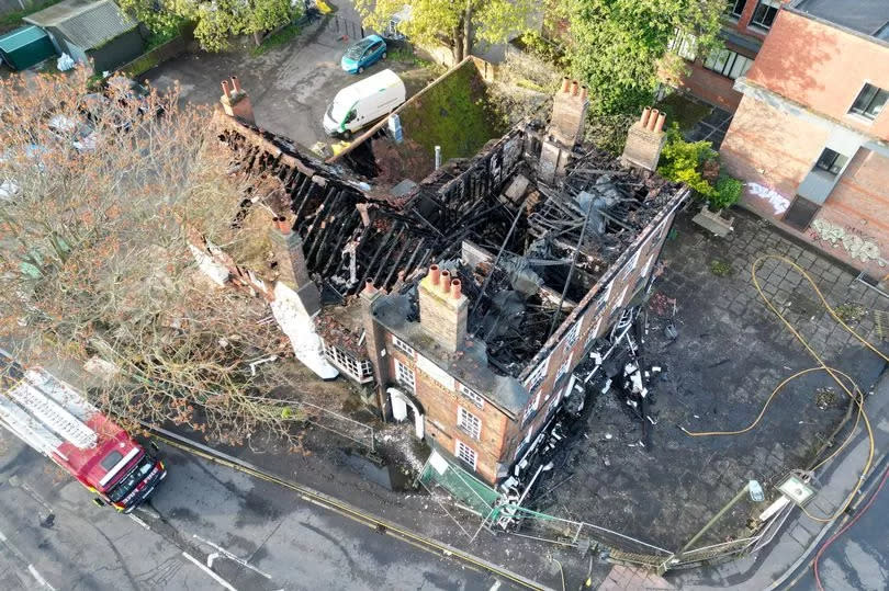 Burn Bullock Pub damaged by fire