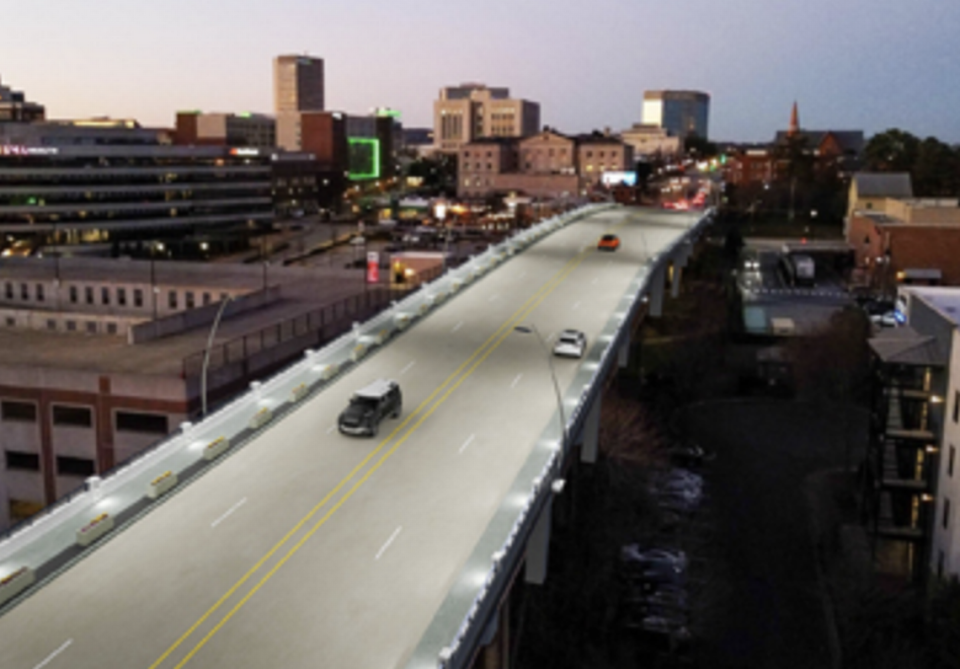 A rendering shows Church Street bridge after construction.