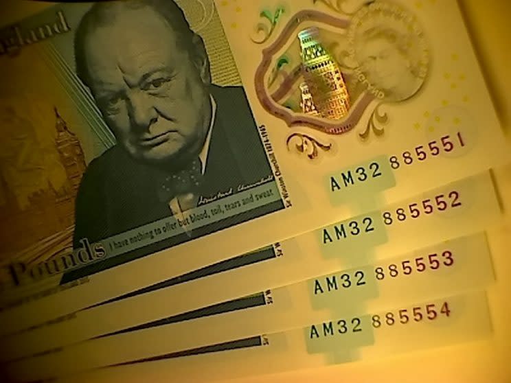 The fiver was found in Scotland (SWNS)