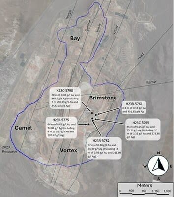 Figure 1: Showing collar locations for the Phase 2 drilling