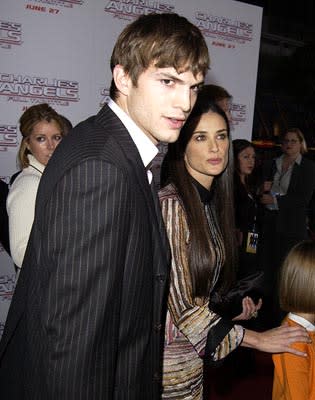 Ashton Kutcher and Demi Moore at the LA premiere of Columbia's Charlie's Angels: Full Throttle