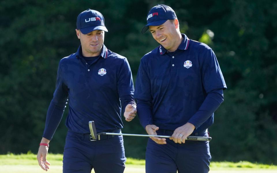 Team USA's Justin Thomas and Jordan Spieth