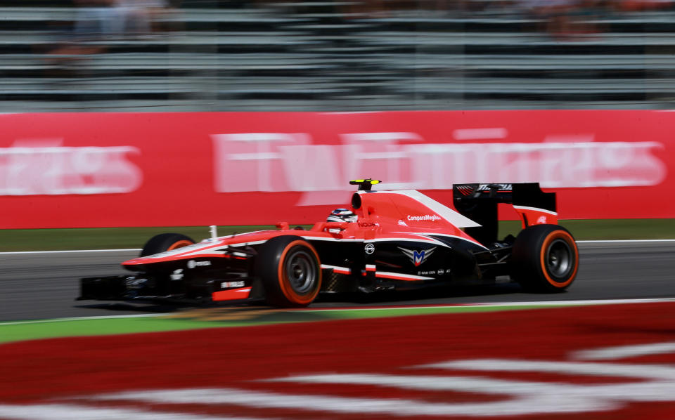 Marussia's Max Chilton during qualifying day for the 2013 Italian Grand Prix at the Autodromo di Monza in Monza, Italy.