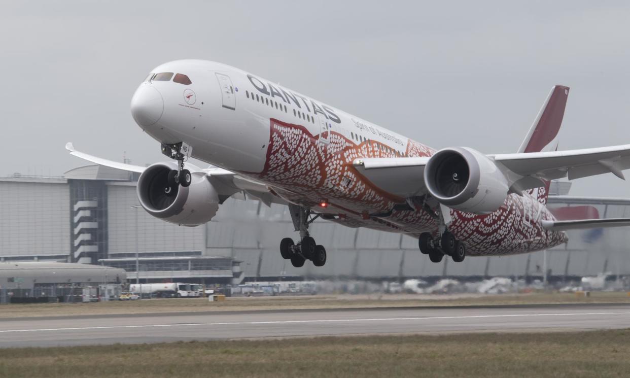 <span>Qantas has been forced to pause its non-stop flights from Perth to London to avoid Iranian airspace amid fears Tehran is planning an imminent attack on Israel.</span><span>Photograph: James D Morgan/Getty Images</span>