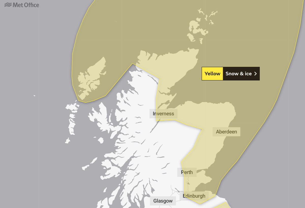 Yellow and amber warnings issued across Scotland for Friday 10th March (The Met Office)