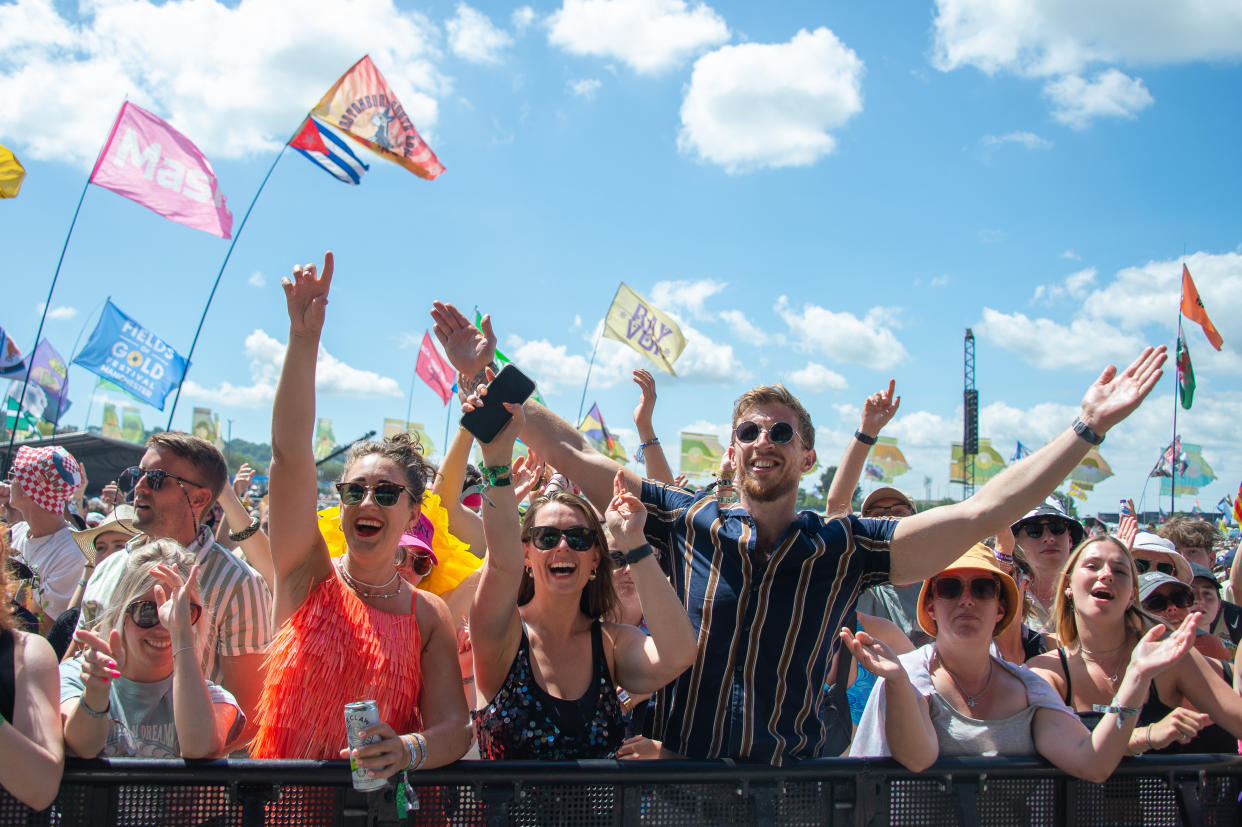 A general view of the crowd at Glastonbury Festival 2023