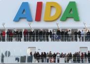 The cruise ship Aida Sol arrives.