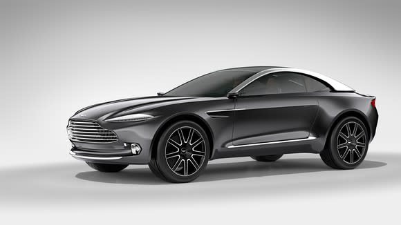 The Aston Martin DBX, an SUV with a low, coupe-like roofline.