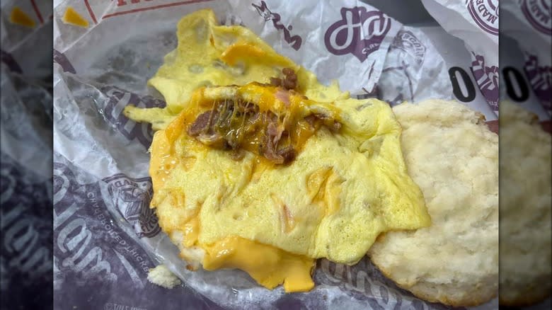 Loaded Omelet Biscuit