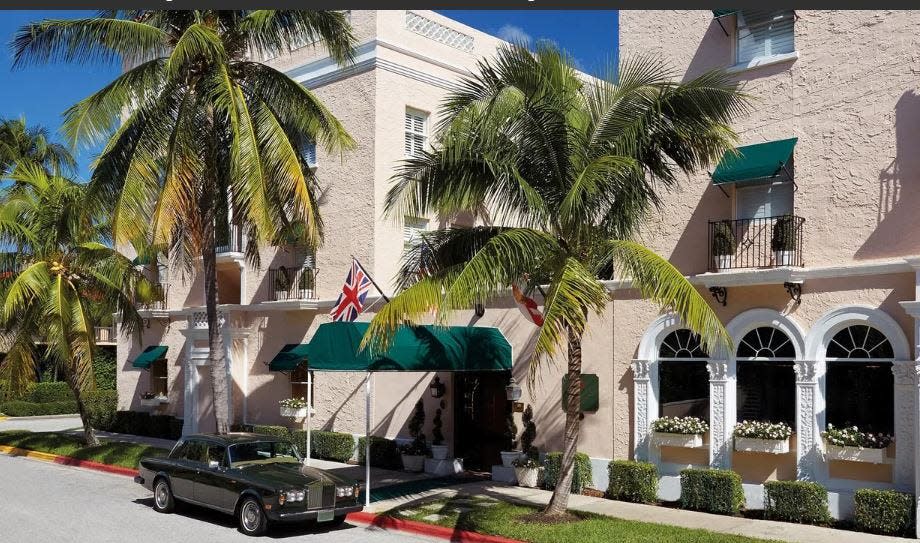 With its Mediterranean-style architecture, The Chesterfield boutique hotel in Palm Beach sold for a recorded $42 million in April 2022. Courtesy of The Chesterfield