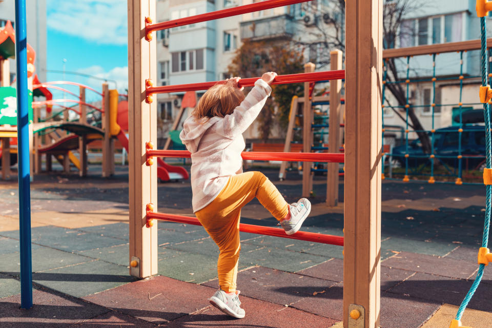 A kid at a playground