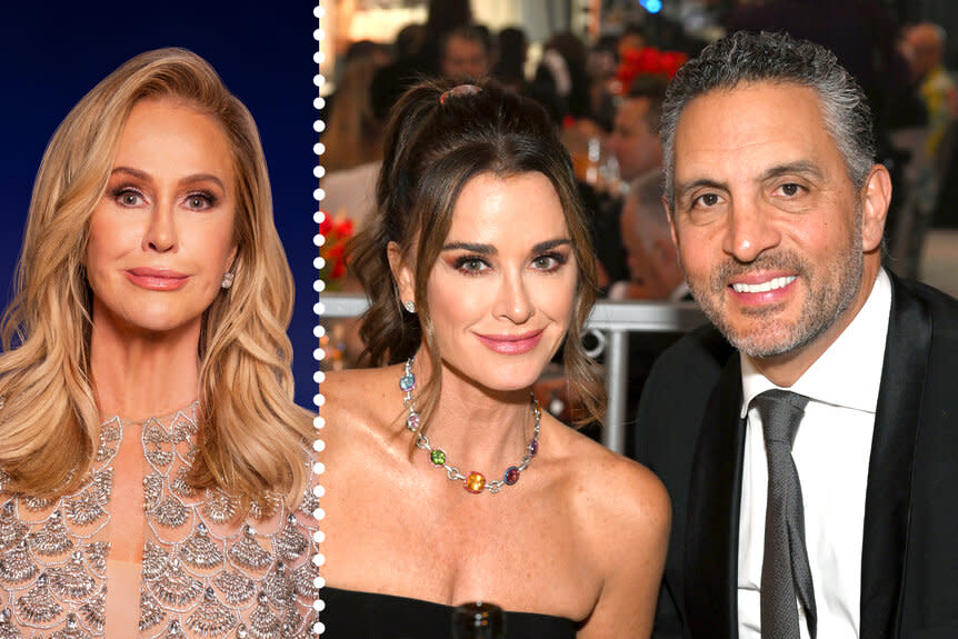 Split of Kathy Hilton at the RHOBH reunion and  Kyle Richards with Mauricio Umansky at a gala together