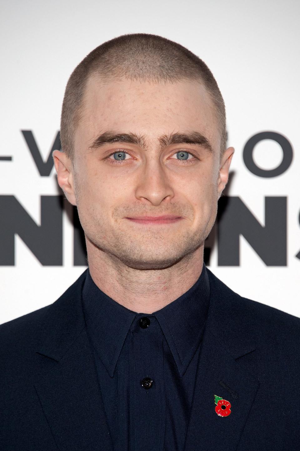 daniel radcliff shaved head