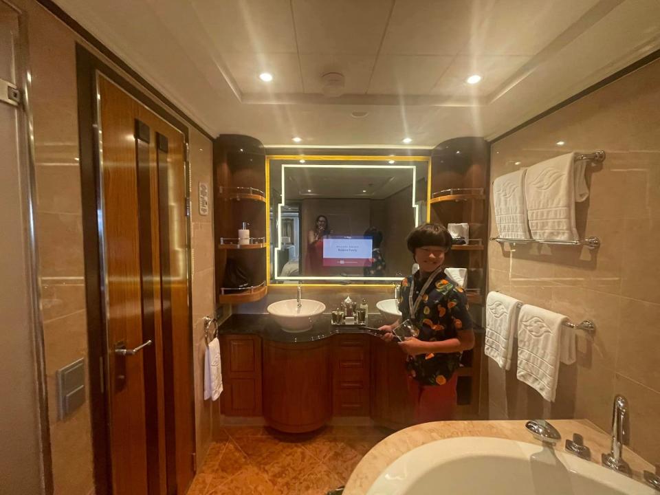 view of en suite bathroom in disney cruise