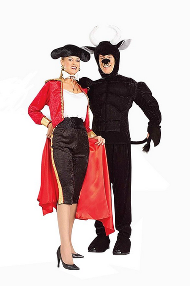 Matador and bull couples costume