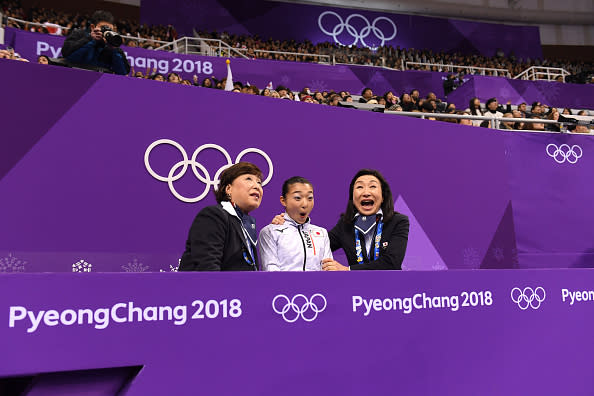 Ebenfalls außer Fassung waren die Japaner beim Eiskunstlauf. Kaori Sakamoto war aber nur kurz auf Rang 1.