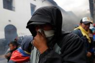 Protests against Ecuador's President Lenin Moreno's austerity measures, in Quito