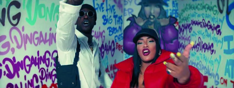 Power pair: Stefflon Don in her video for ‘Ding-A-Ling’ with Skepta