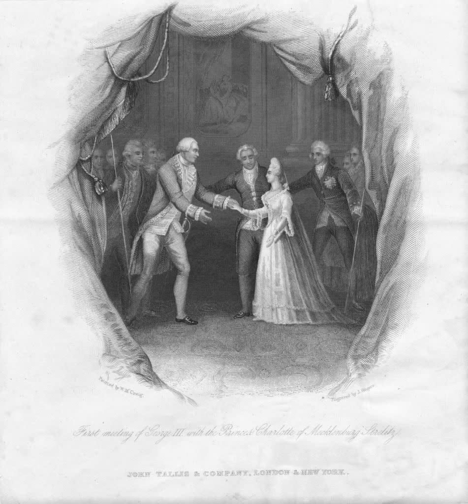 first meeting of george iii with the princess charlotte