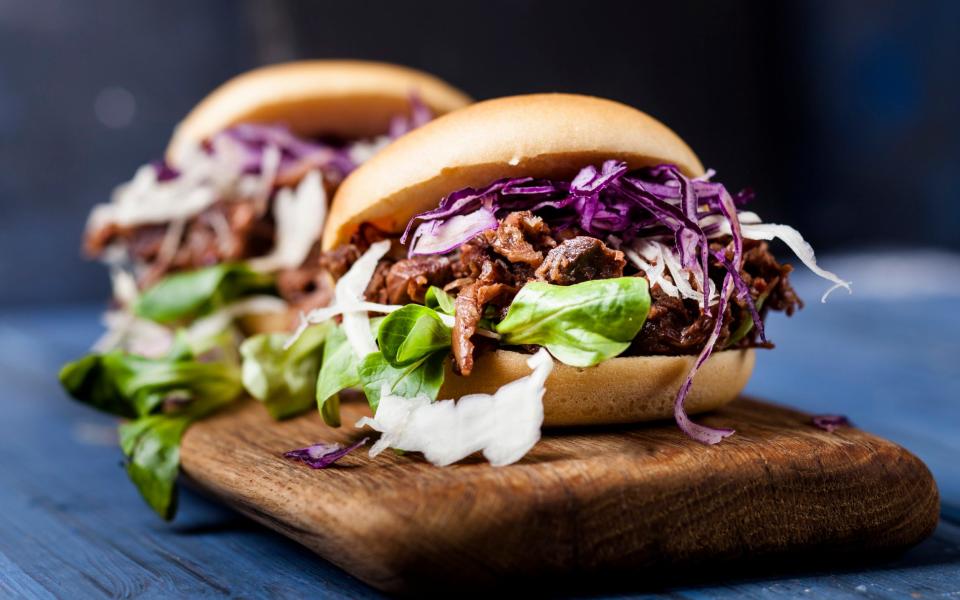 Meat alternatives: vegan jackfruit 'burgers'