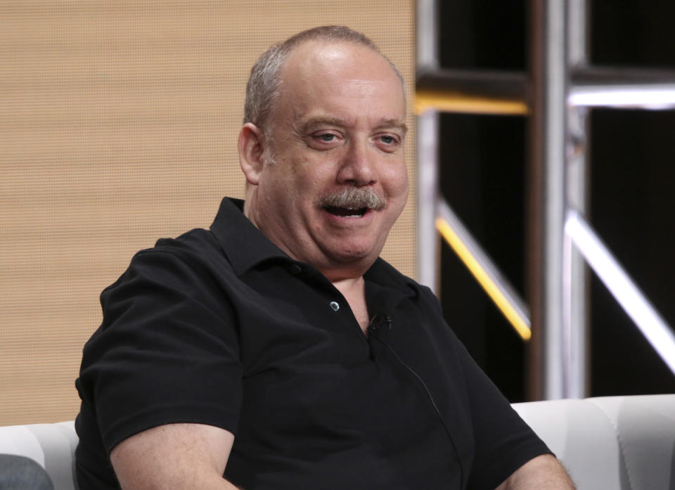 FILE - Paul Giamatti participates in AMC's "Lodge 49" panel at the Television Critics Association Summer Press Tour on July 25, 2019, in Beverly Hills, Calif. Giamatti turns 54 on June 6.. (Photo by Willy Sanjuan/Invision/AP, File)