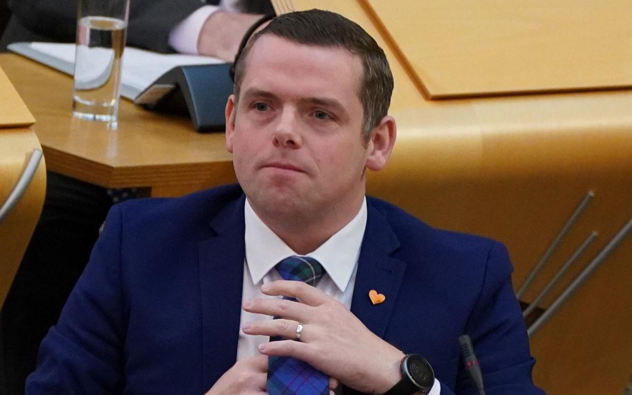 Douglas Ross said: 'People are terrified about the cost of living, about their mortgages, about the ability to heat their homes' - Andrew Milligan/PA