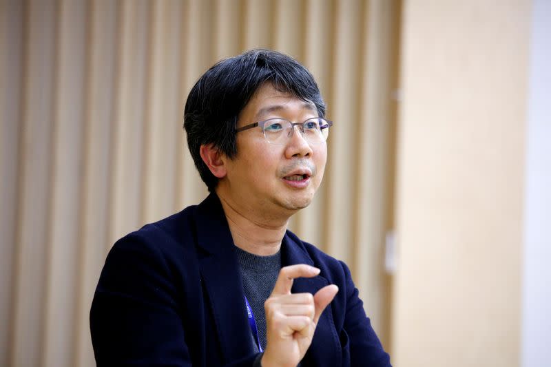 Lim Seung-kwan, chief of Gyeonggi Province’s COVID-19 emergency response task force, speaks during an interview with Reuters in Suwon