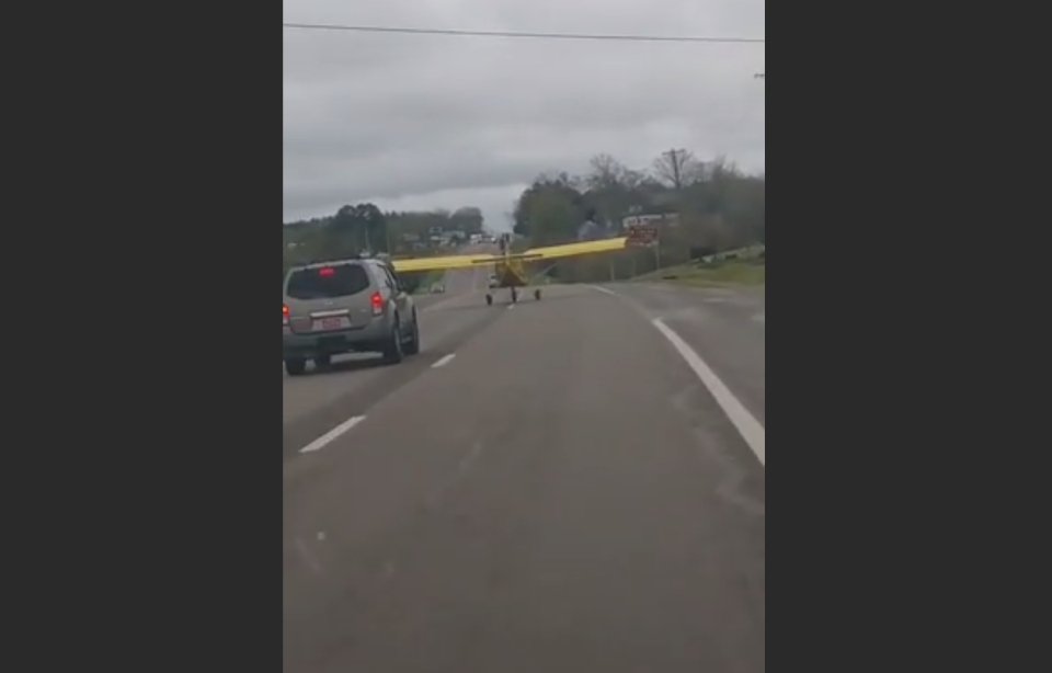 Plane lands on US highway near Nashville and keeps driving on busy road