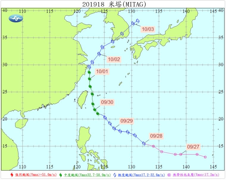 米塔颱風。（圖／翻攝自氣象局）