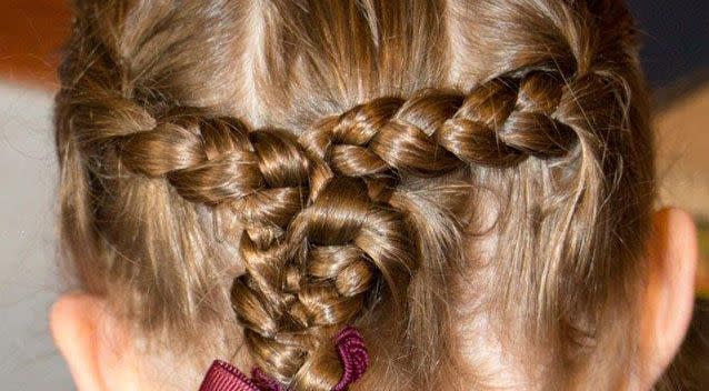 My attempt at a triple plait. Source: Supplied.