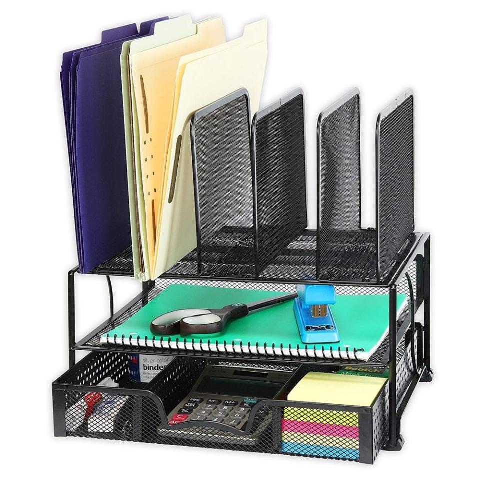 1) Simple Houseware Mesh Desk Organizer