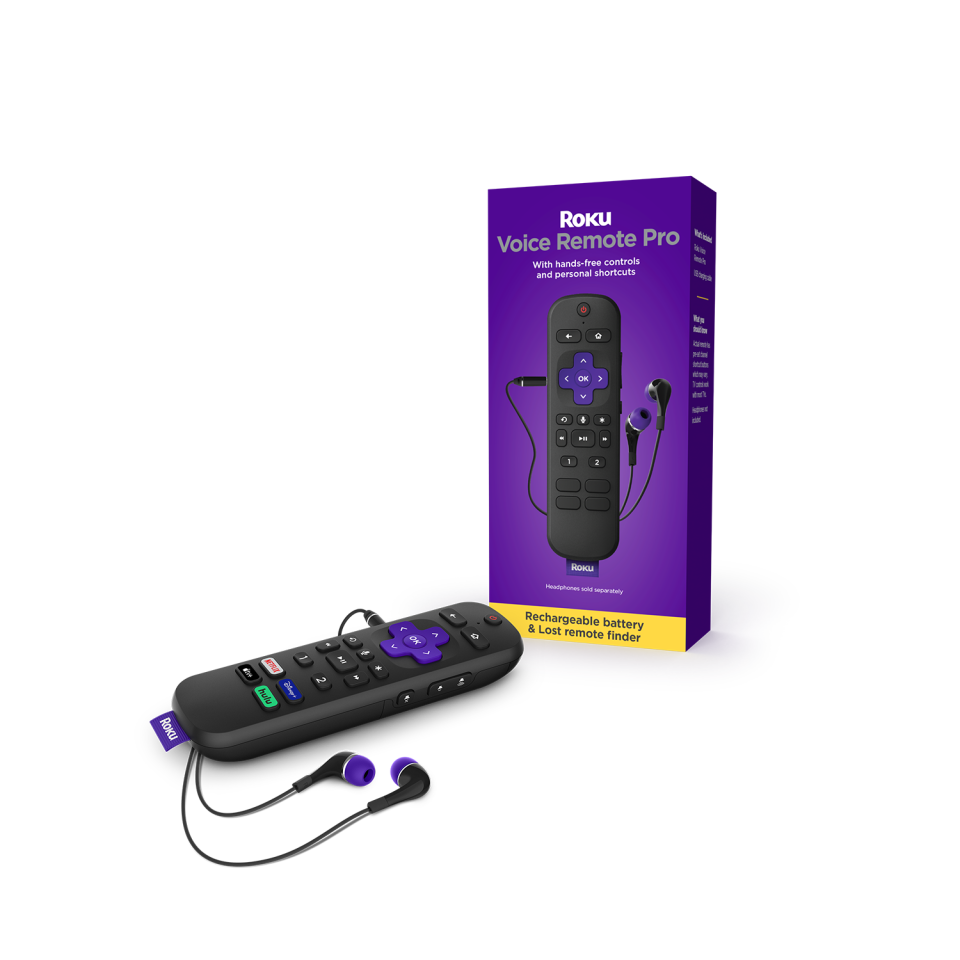 The Roku Voice Remote Pro ($29.99) is rechargeable battery and offers hands-free voice control.