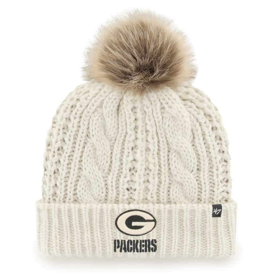 This puff hat is perfect for those chilly afternoons at Lambeau Field. (Photo: Fanatics)