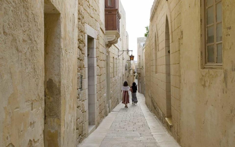 The quiet streets of Mdina.