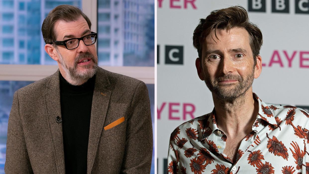 Richard Osman and David Tennant split image