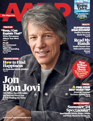 <p>Courtesy of AARP</p> Jon Bon Jovi on 'AARP Magazine'