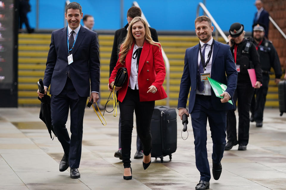 The pregnant mother-of-one first wore the item to the Conservative Party Conference in Manchester earlier this month. (Getty Images)