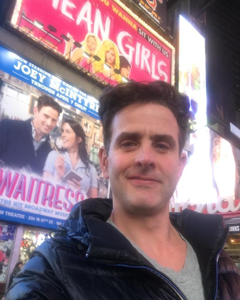 The singer and actor starred in “Waitress” on Broadway in 2019. Courtesy of Joey McIntyre
