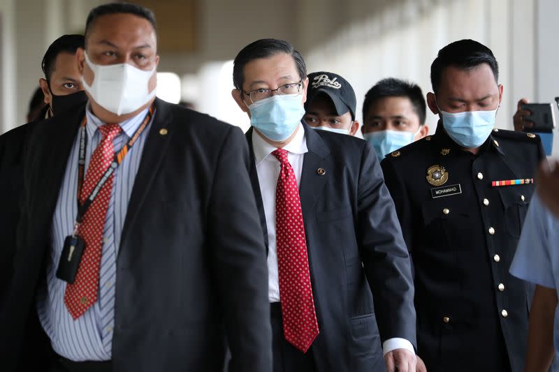 Malaysia's former Finance Minister Lim Guan Eng arrives at Kuala Lumpur High Court in Kuala Lumpur