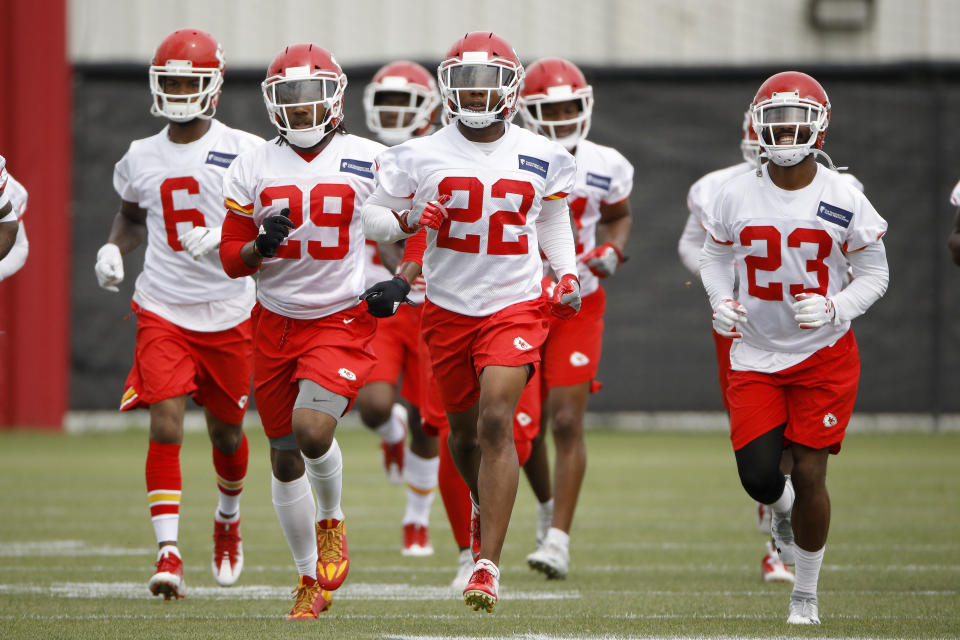 The Chiefs secondary might not have a moment’s rest going up against Tom Brady and the Patriots on Sunday. (AP Photo/Charlie Riedel)