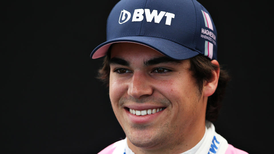 Racing Point driver Lance Stroll is pictured during a portrait session.