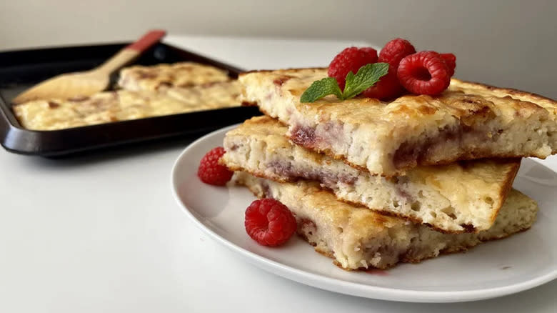 Sheet Pan Buttermilk Jammy Pancakes