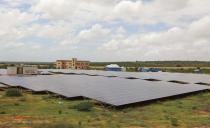 A general view shows solar panels at the Benadir Electricity Company (BECO) solar project in Mogadishu