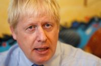 Britain's PM Johnson visits the Royal Cornwall Hospital in Truro