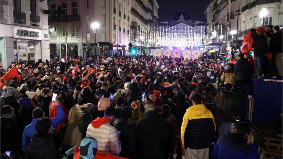 En Bruselas se volcaron a las calles por el histórico triunfo.