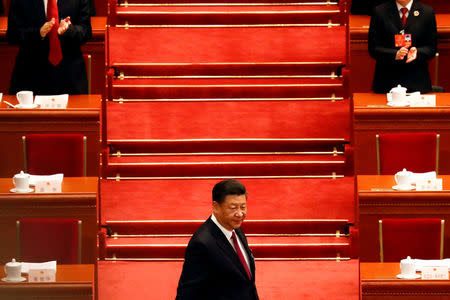 Chinese President Xi Jinping arrives for the opening session of the National People's Congress (NPC) at the Great Hall of the People in Beijing, China March 5, 2018. REUTERS/Damir Sagolj