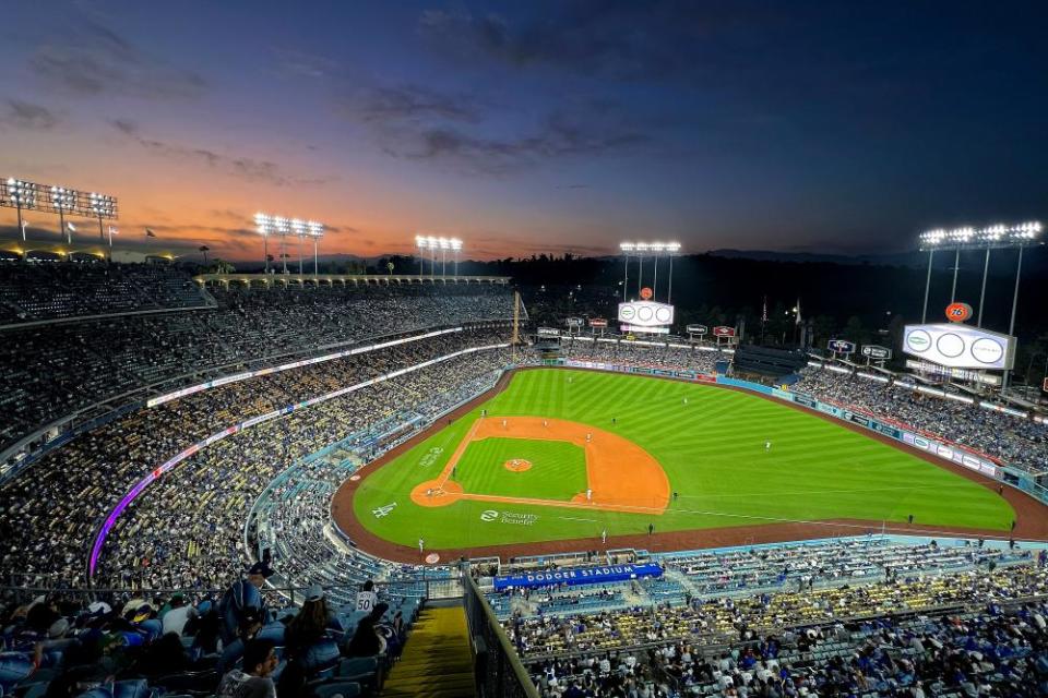 overhead view of baseball field